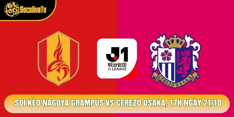 Soi Kèo Nagoya Grampus Vs Cerezo Osaka, 17h Ngày 21/10 – Giải J League 2026